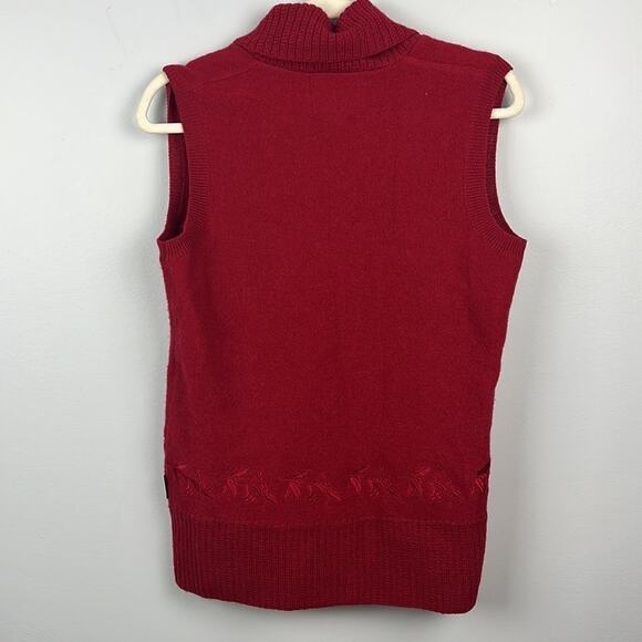 Woolrich XS vintage wool mistletoe embroidered swing vest - Picture 9 of 9